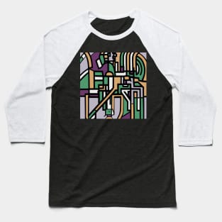 Colorful Abstract - Digital Design Baseball T-Shirt